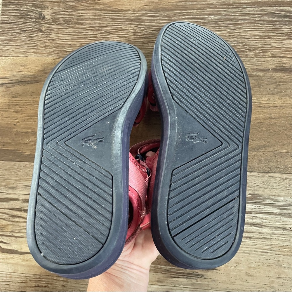 Lacoste pink suruga contrasted sole beach summer sandals 10 - Picture 4 of 7